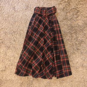 Zara plaid skirt with belt